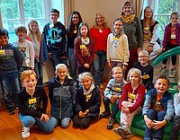 Die Kinder, die am Abschlussfest teilnahmen